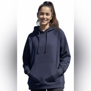 LeZe The Label Unisex Navy Blue Hooded Sweatshirt Pullover , Size Large